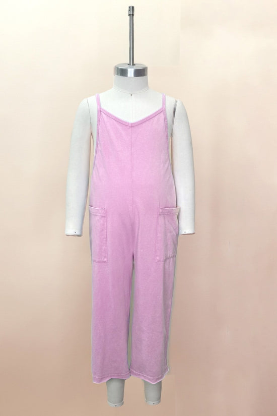 Girls' Oversized Knit Jumpsuit | Washed Lilac