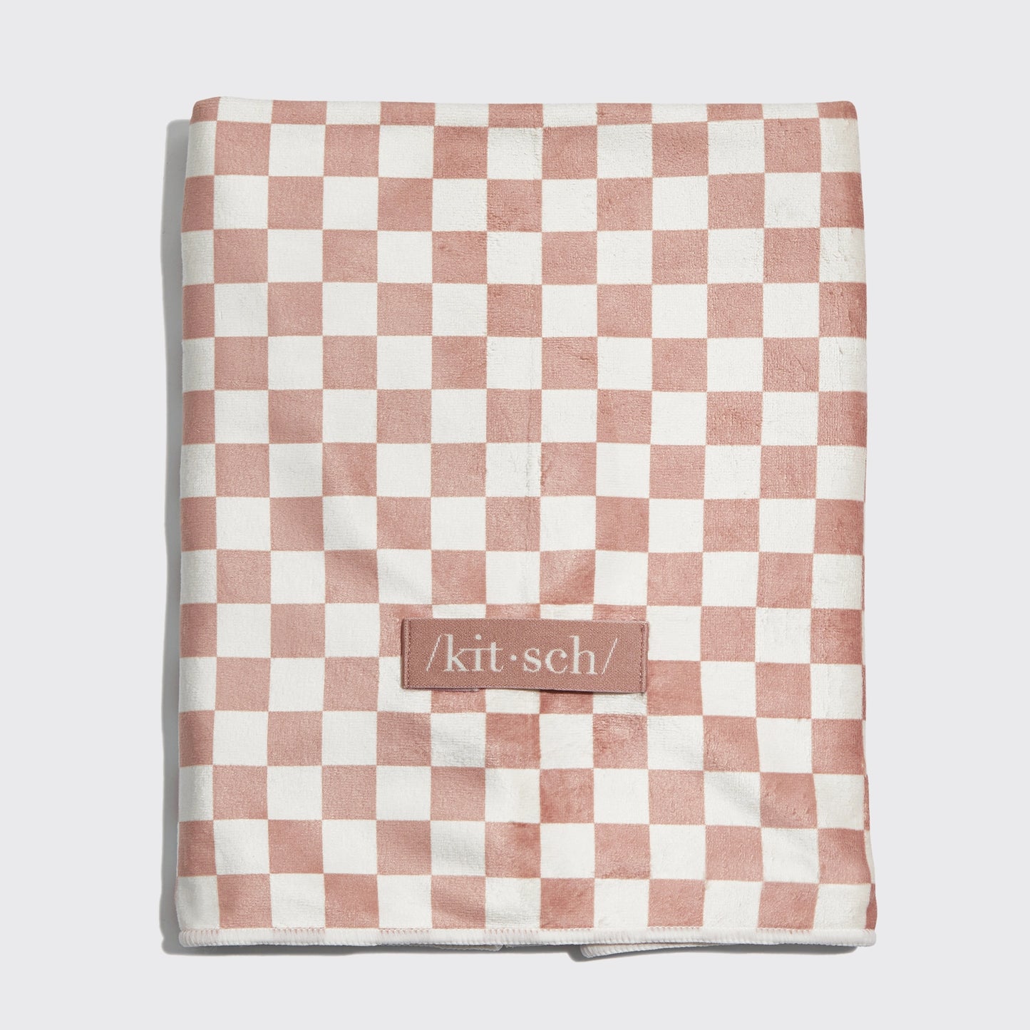 Extra Large Quick Dry Towel | Terracotta Checker