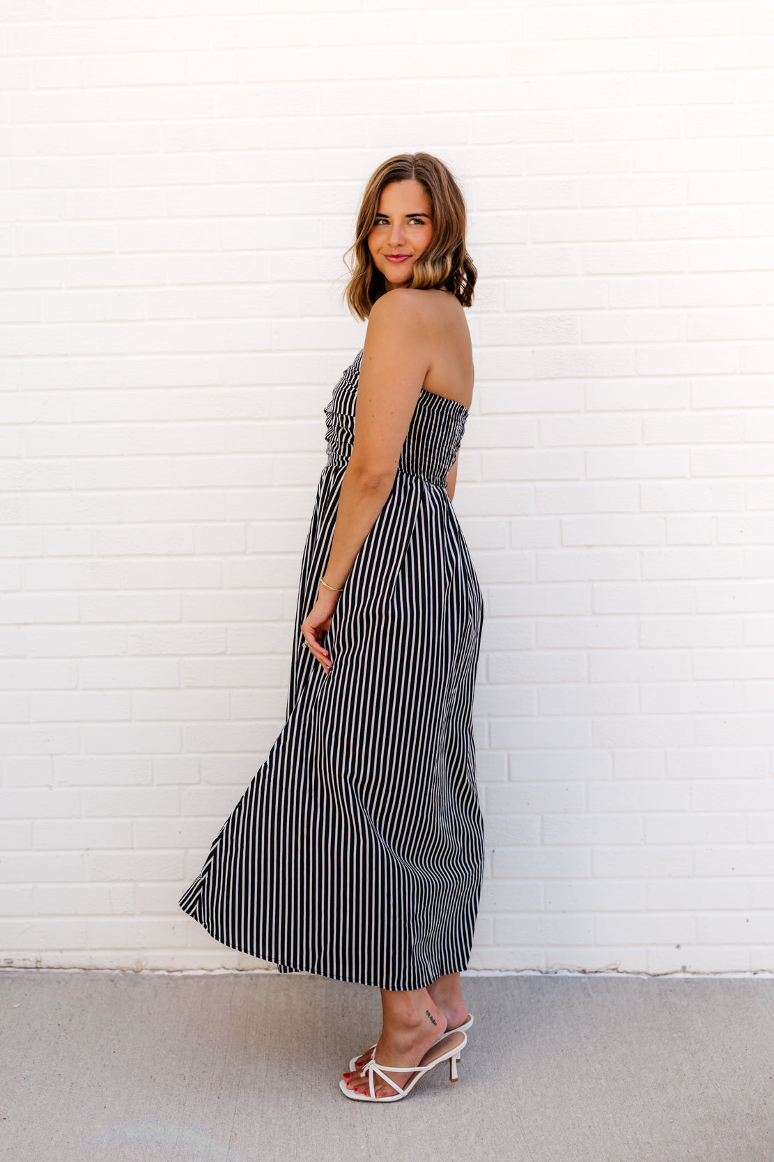 Parker Striped Strapless Maxi Dress
