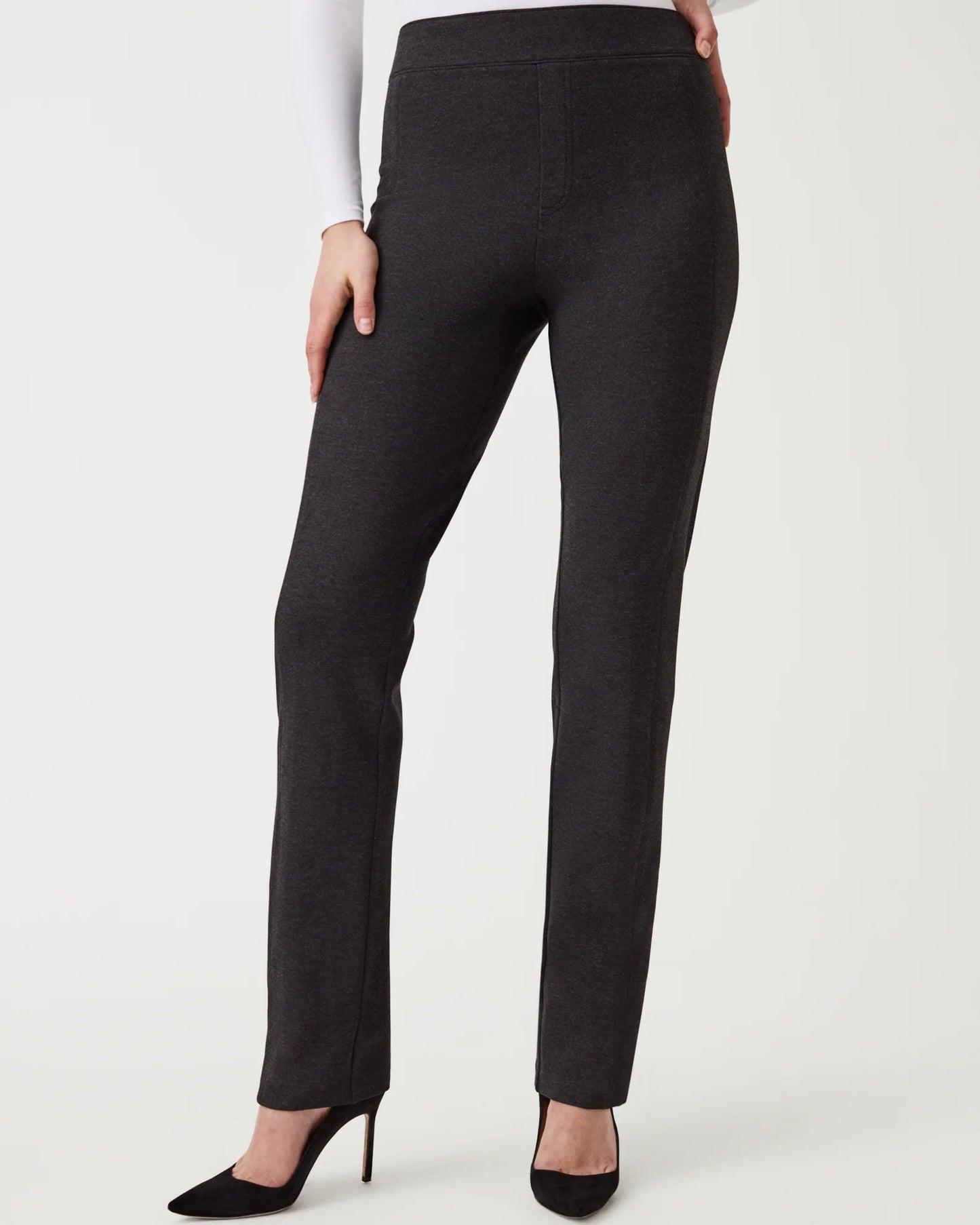 Spanx The Perfect Pant Slim Straight | Charcoal Heather