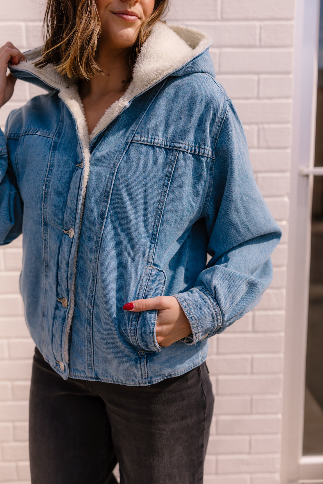 We The Free Asher Cozy Denim Jacket | Snowdrift Wash – The Vault