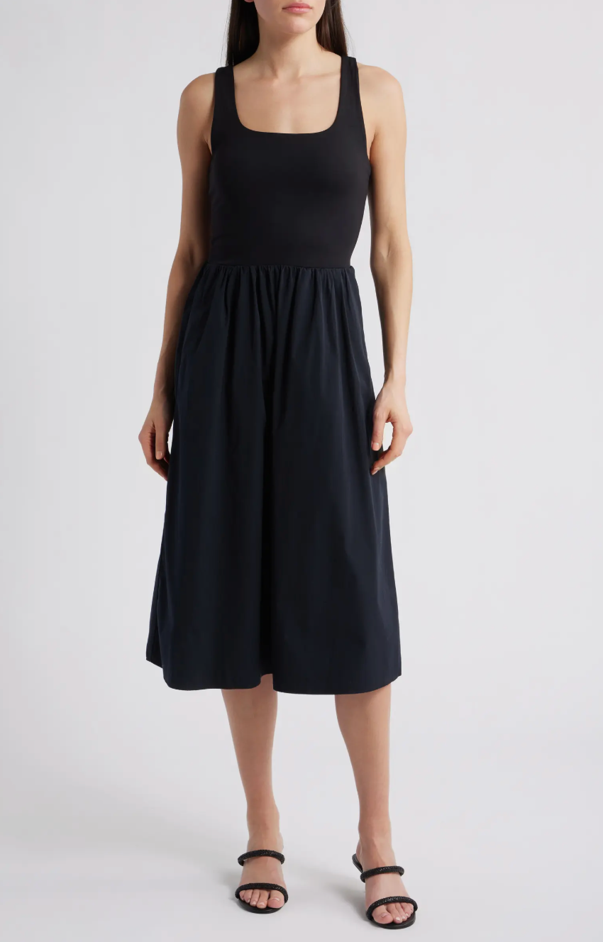 Spanx Smooth Jersey Mix Media Dress | Black The Vault Clothing Co. Spanx Smooth Jersey Mix Media Dress | Black The Vault Clothing Co.