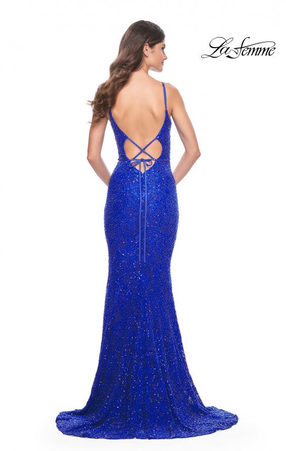 La Femme 32309 Deep V-Neck Beaded Lace Prom Dress | Formal Dress Shops 4 / Royal Blue La Femme 32309 Deep V-Neck Beaded Lace Prom Dress | Formal Dress Shops 4 / Royal Blue