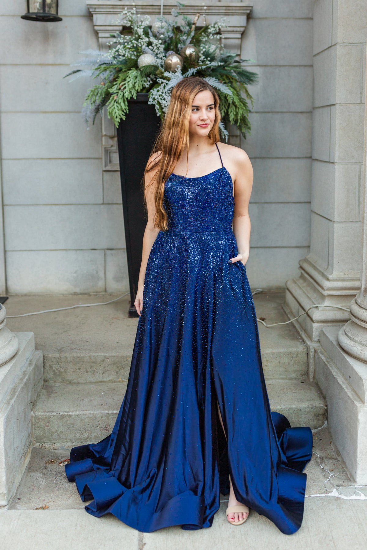 red organza dress Meiere Gown