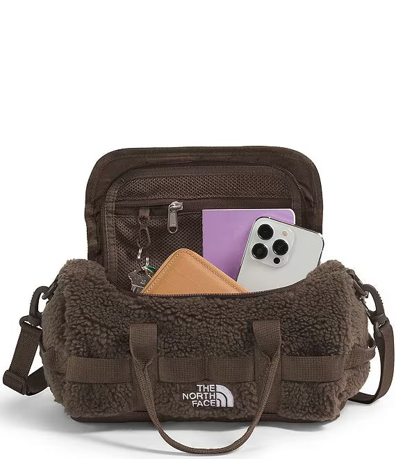 Base Camp High Pile Mini Bag | Smokey Brown/White