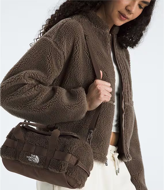 Base Camp High Pile Mini Bag | Smokey Brown/White