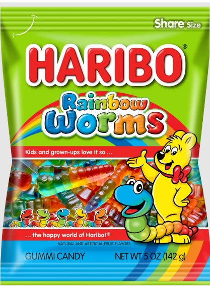 Haribo Rainbow Worms 5oz.