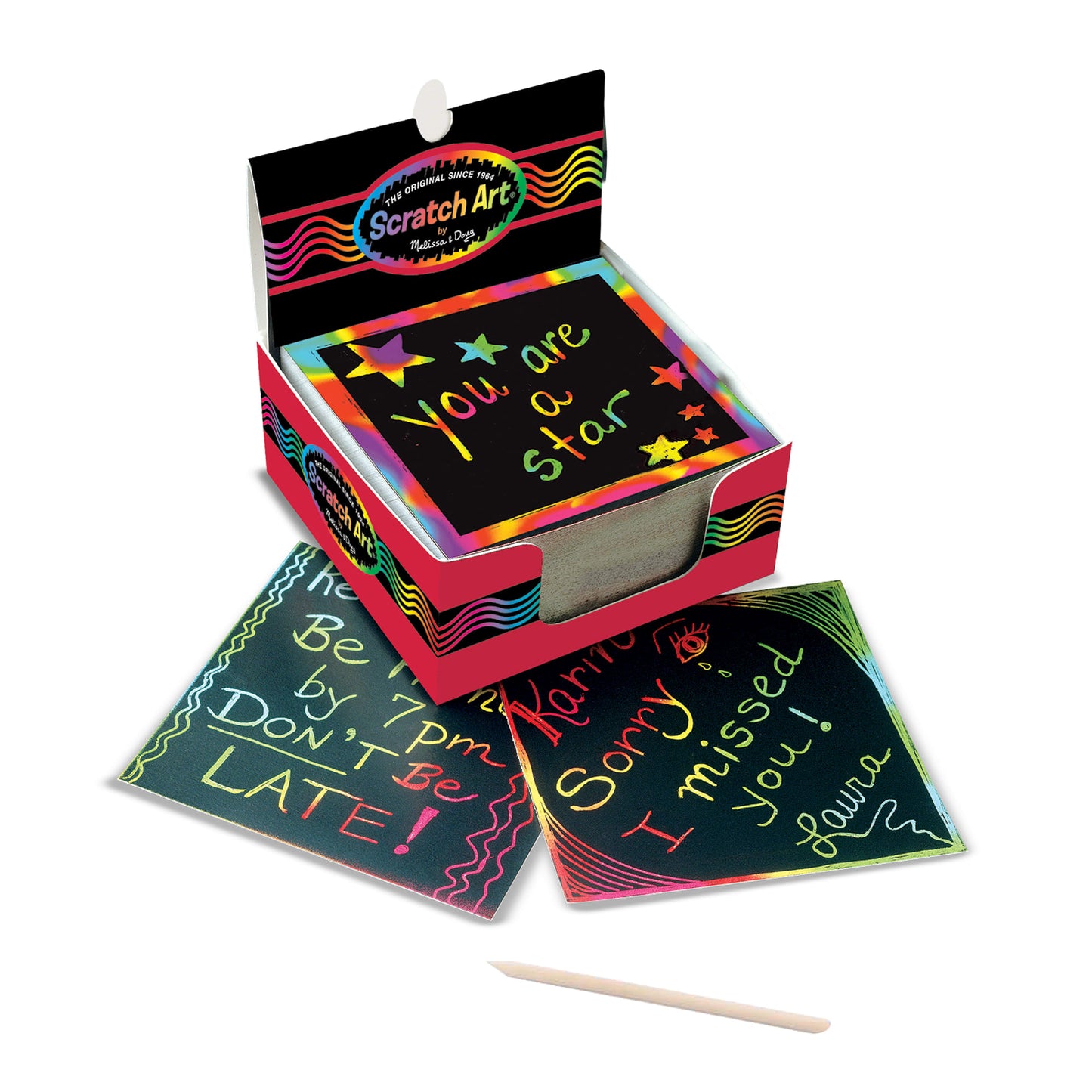 Scratch Art Box Rainbow Mini Notes