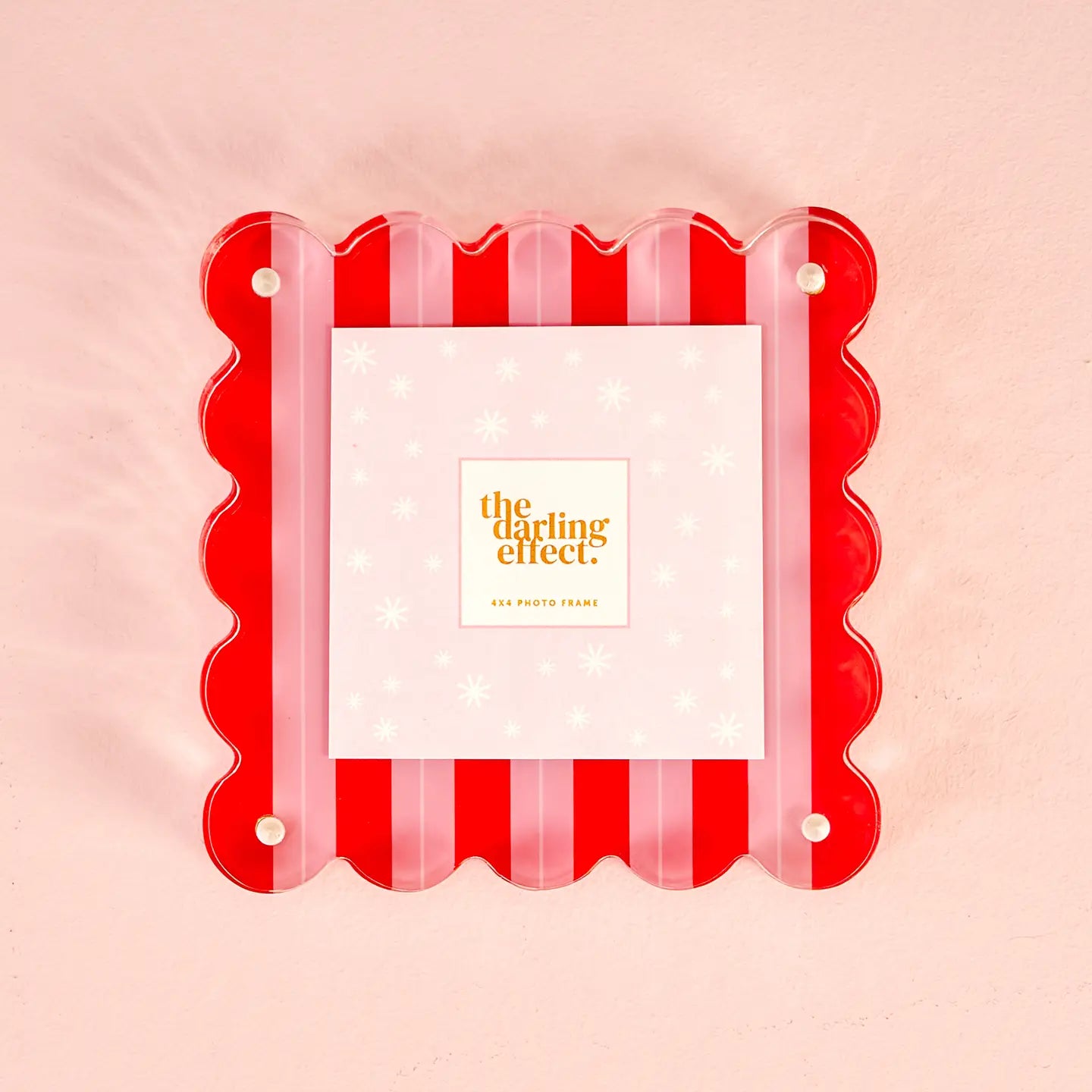 Square Scalloped Acrylic Frame | Peppermint Stripes