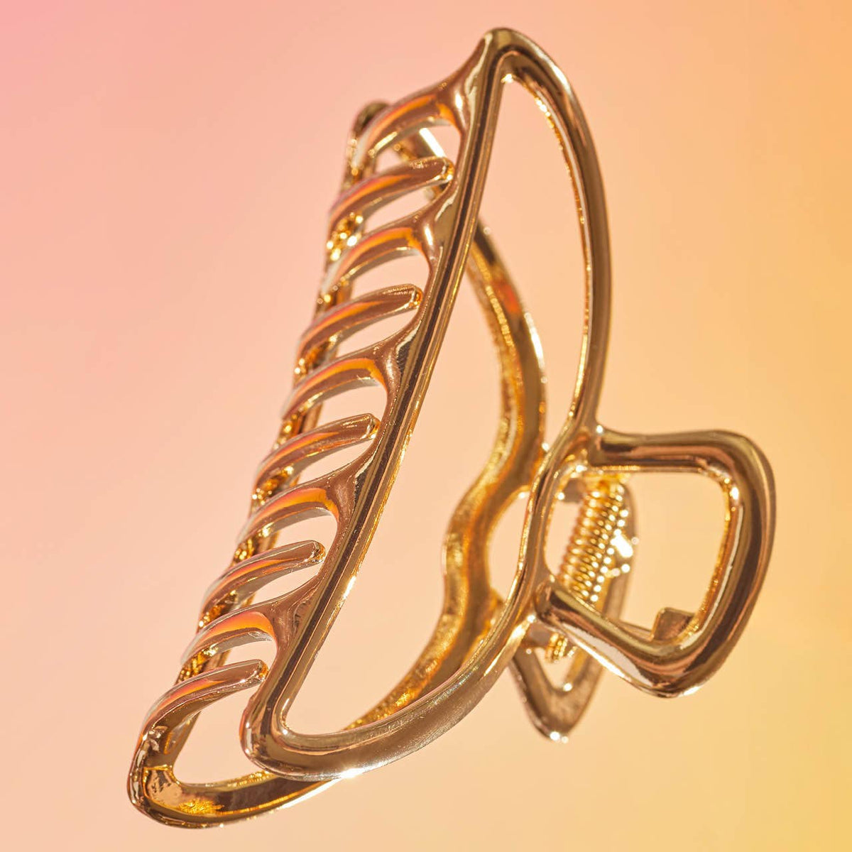 Open Shape Claw Clip | Gold