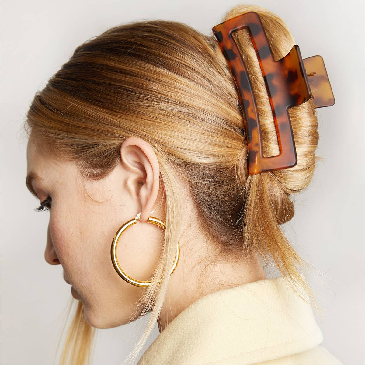 Recycled Plastic Assorted Claw Clips | Rectangle Open Shape