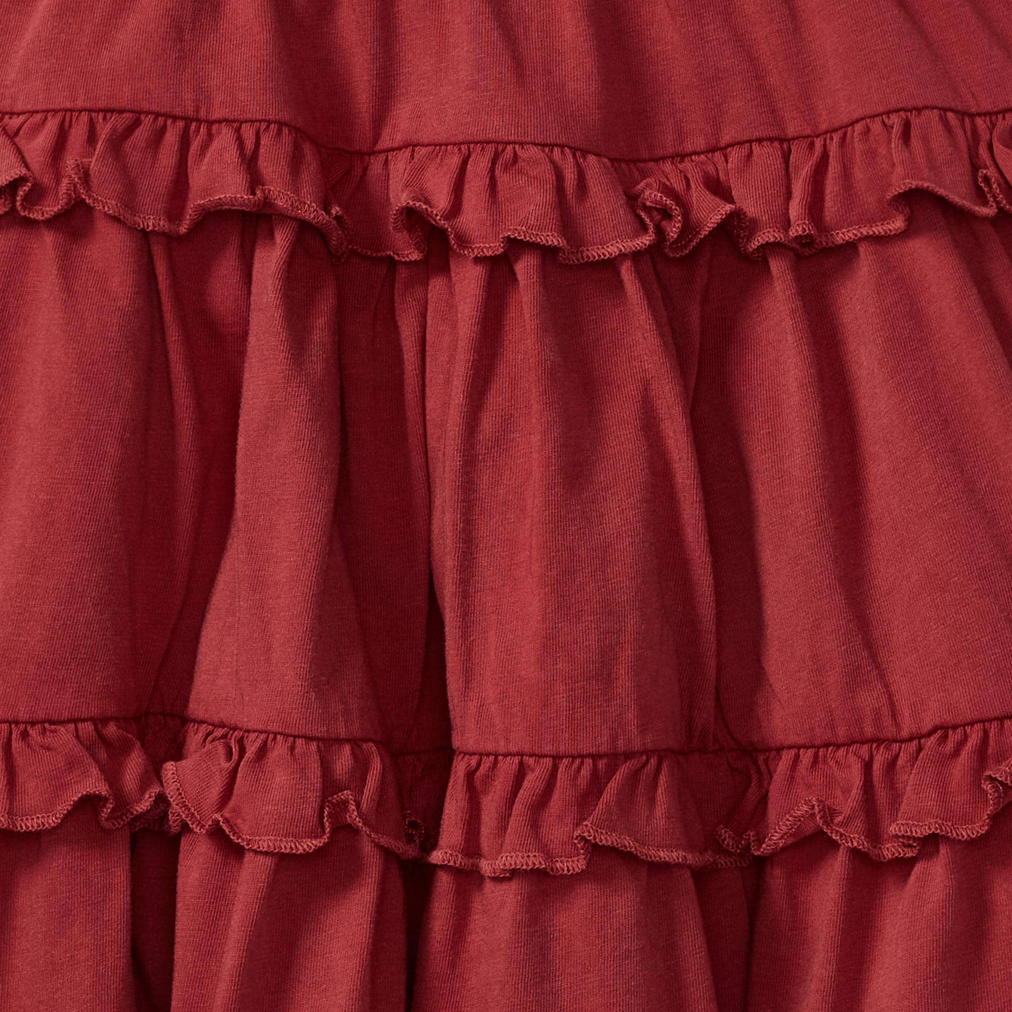 Acid Wash Organic Cotton Dress | Red