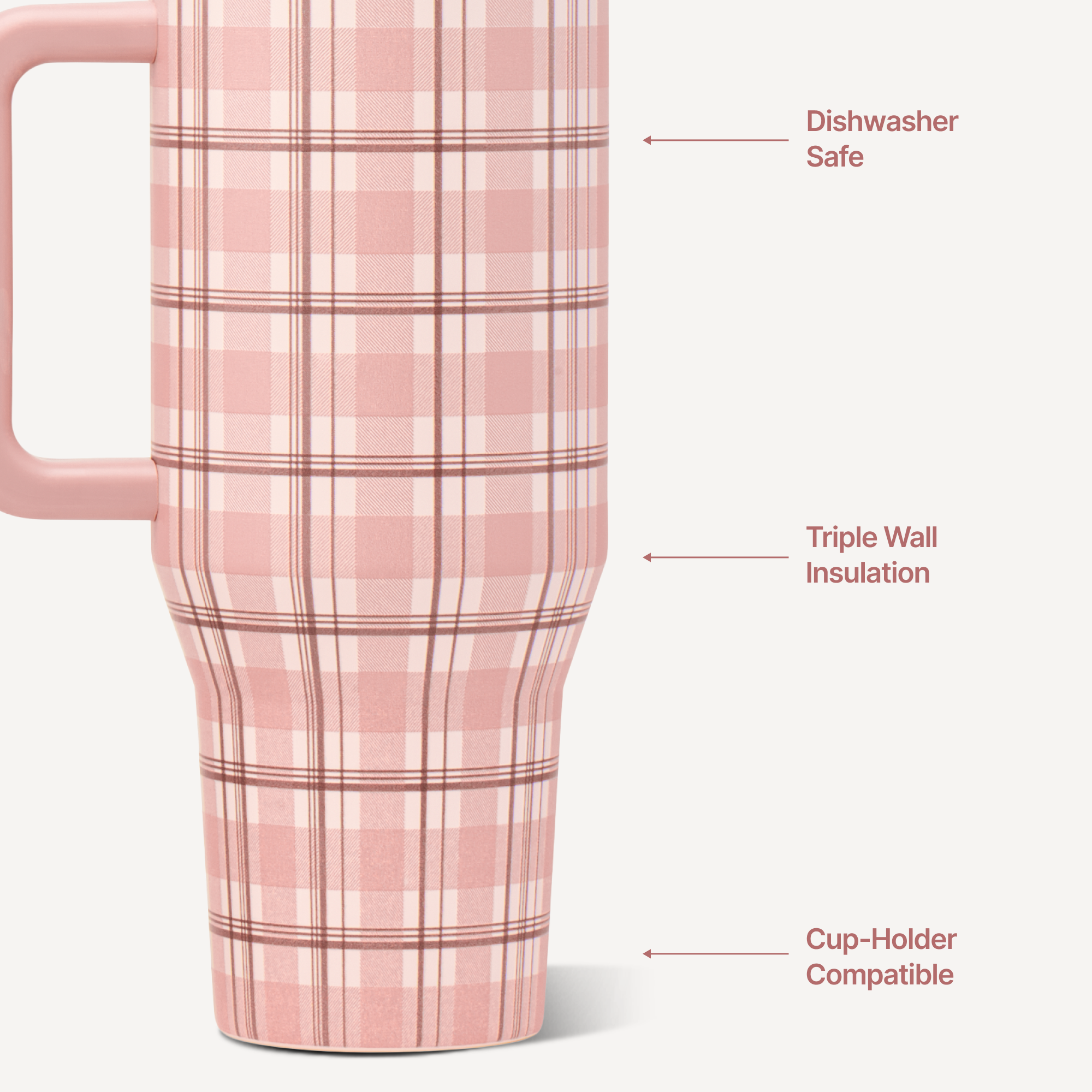 HydroJug 32 oz Traveler Tumbler | Pillow Talk Plaid