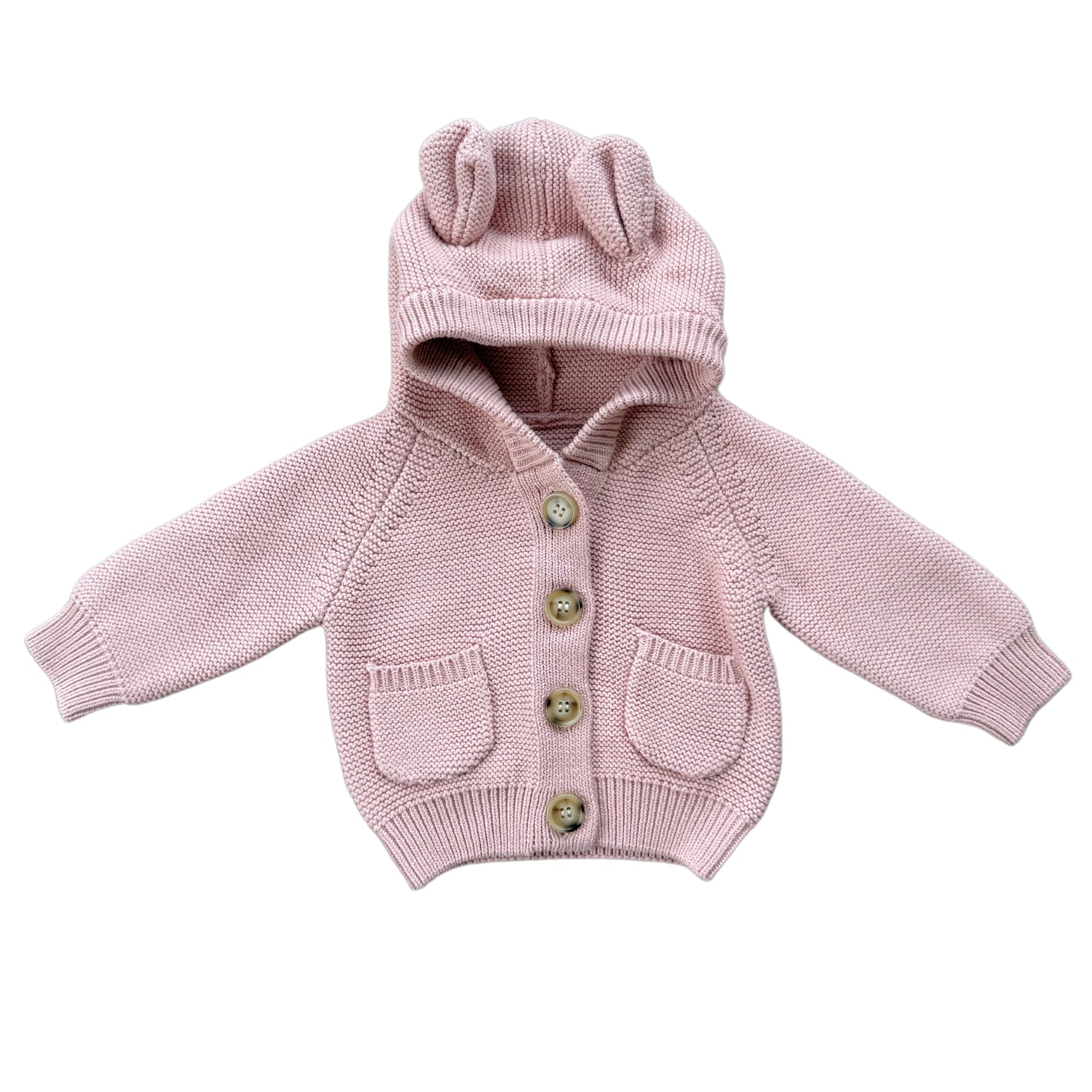 Babysprouts Knit Hoodie | Misty Rose