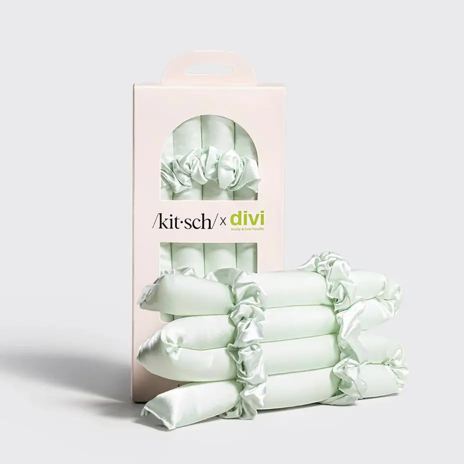 Kitsch x Divi Satin Heatless Curling Set | Seafoam
