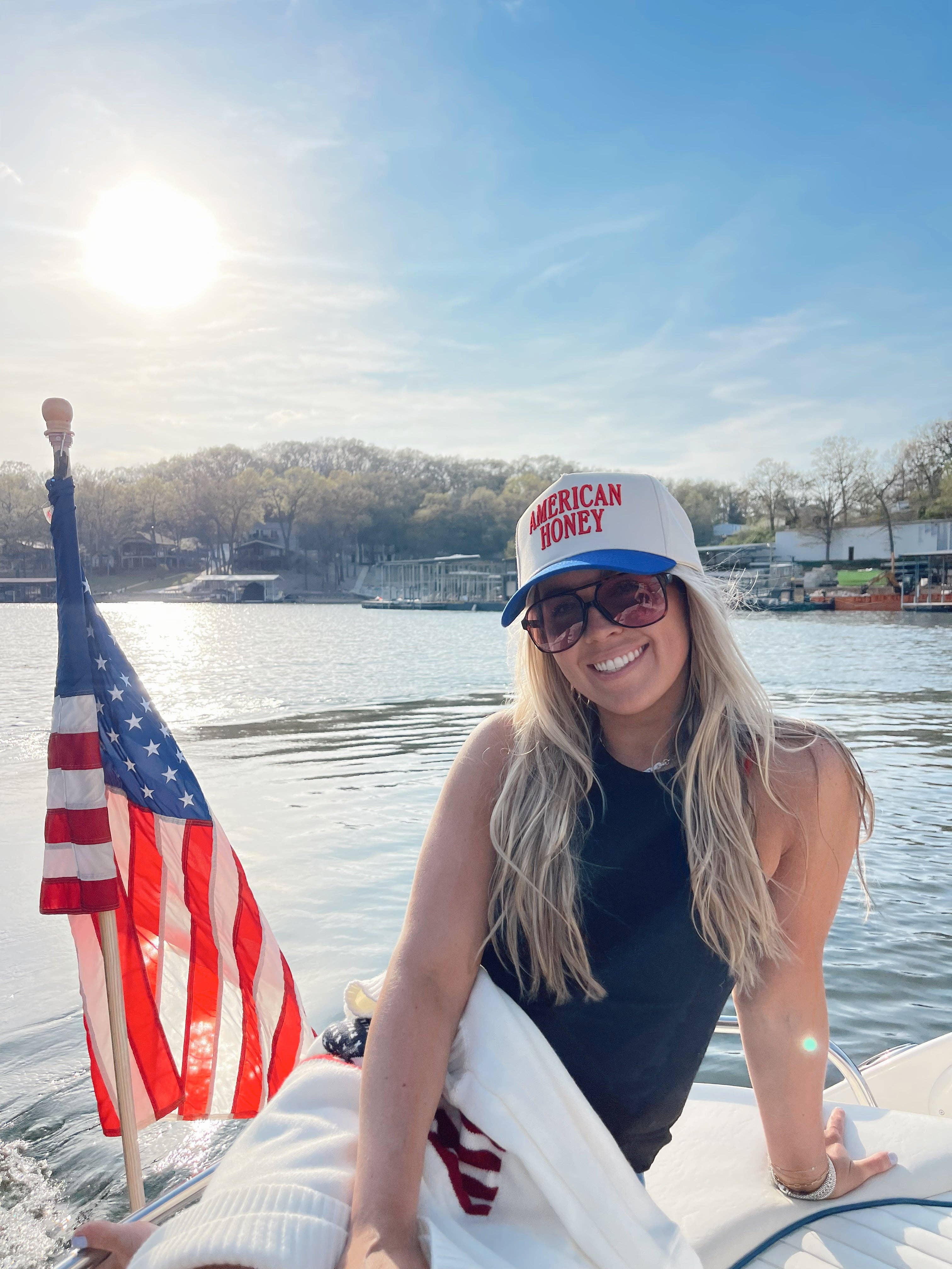 KENZKUSTOMZ American Honey Trucker Hat | Red/Blue