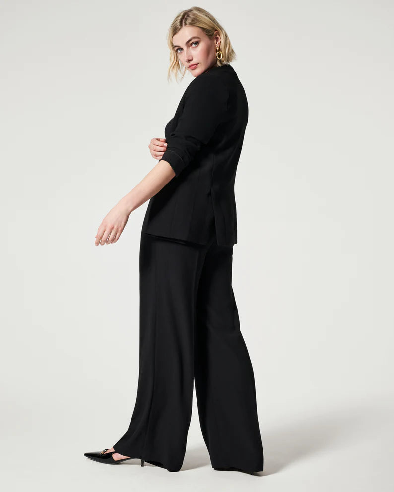 Spanx Crepe Pleated Trouser | Black