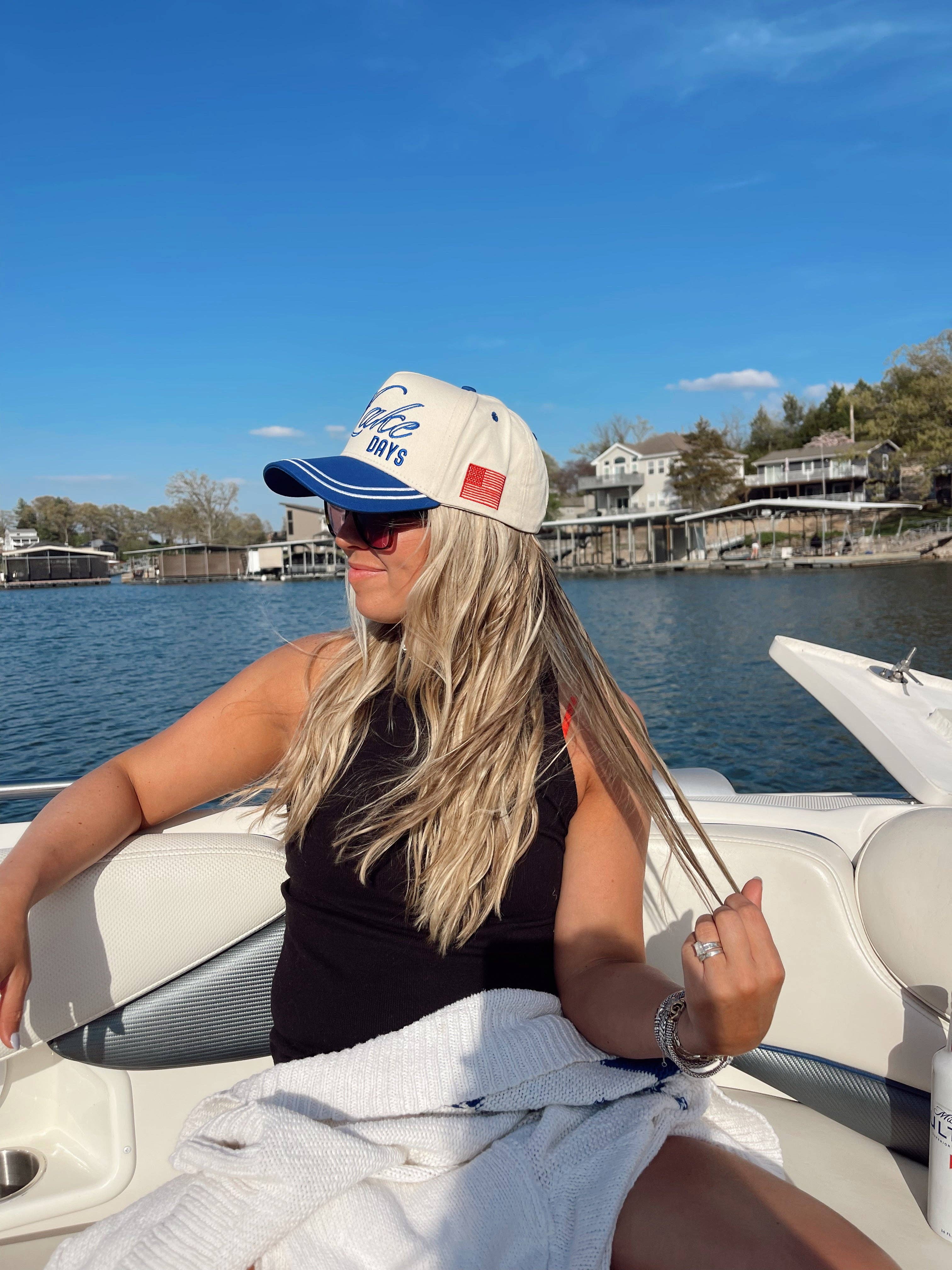 KENZKUSTOMZ Lake Days Trucker Hat | Royal Blue