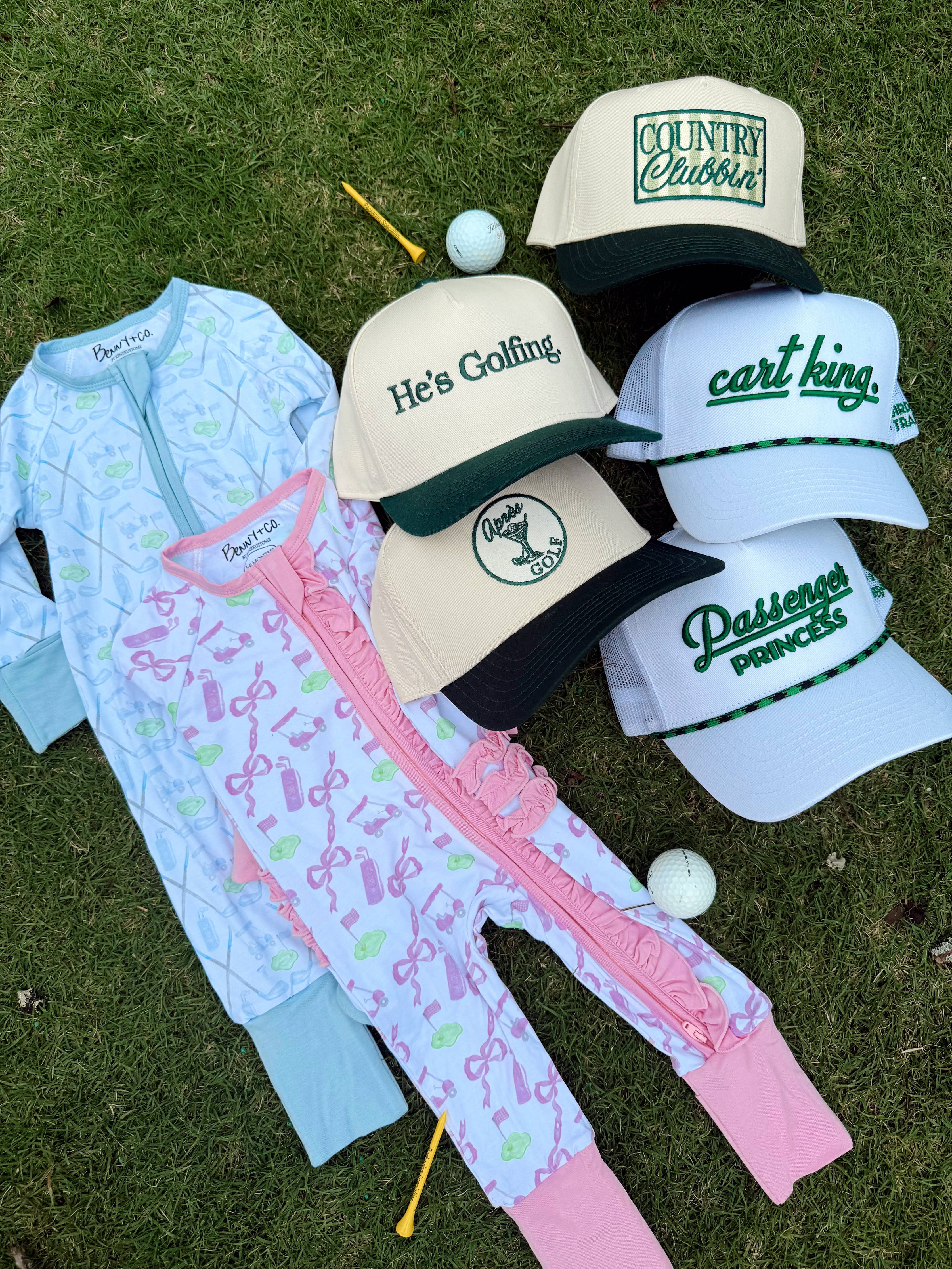 KENZKUSTOMZ He's Golfing | Green Vintage Trucker Hat