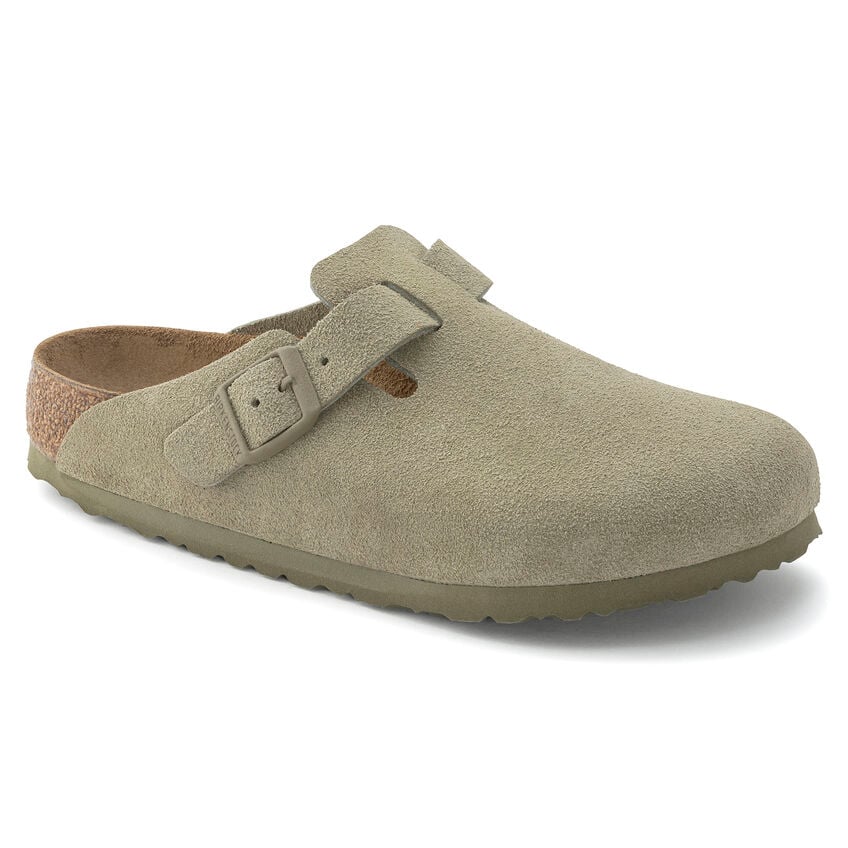 
                      
                        Birkenstock Boston Suede | Faded Khaki
                      
                    