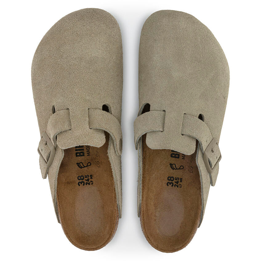 
                      
                        Birkenstock Boston Suede | Faded Khaki
                      
                    