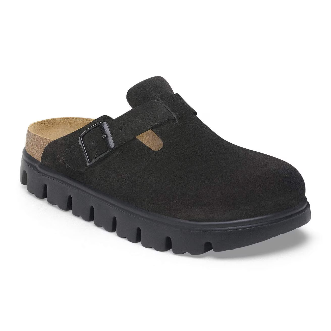 1028317 Birkenstock Boston Chunky | Black Suede