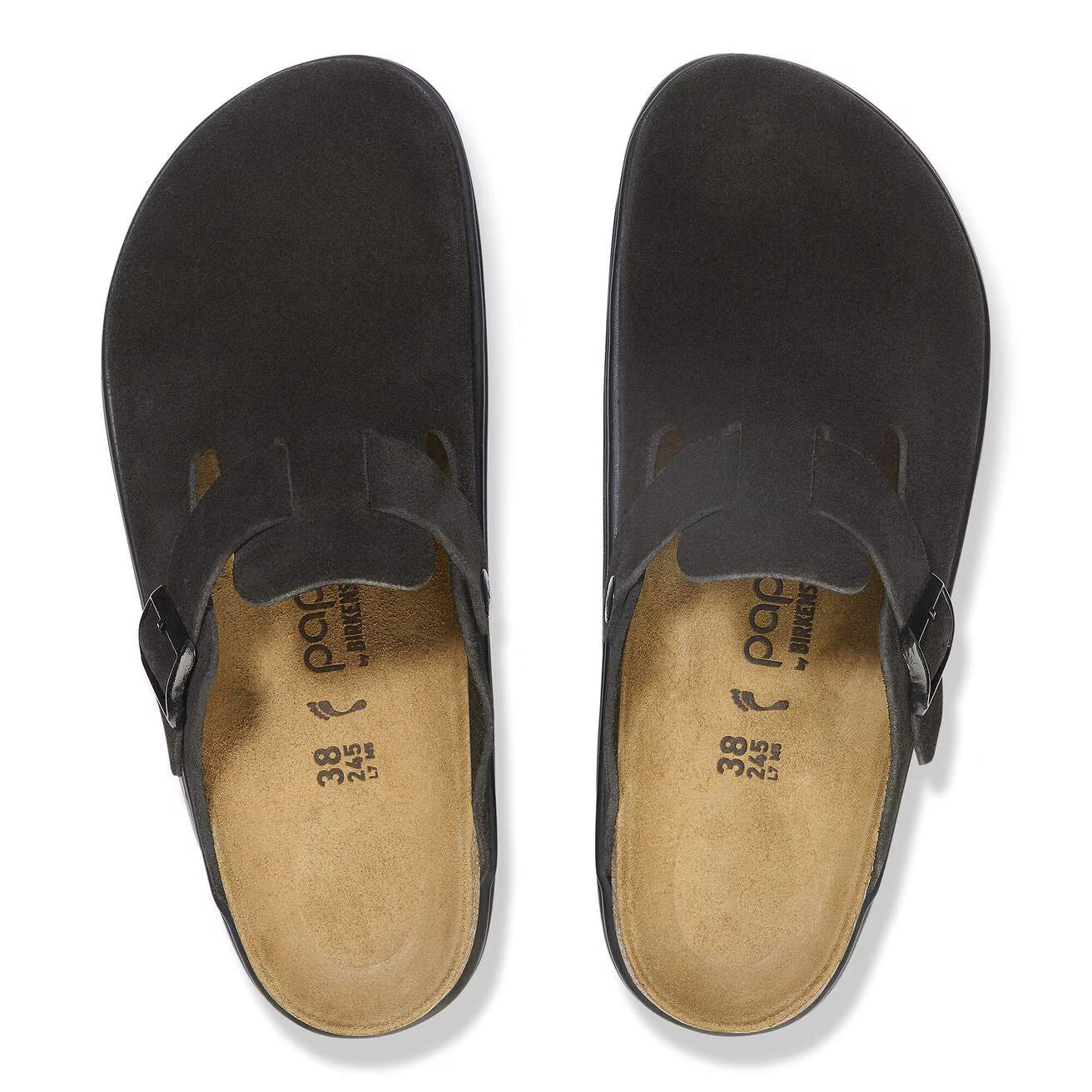 1028317 Birkenstock Boston Chunky | Black Suede