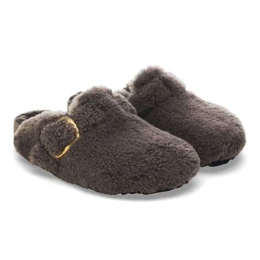 
                      
                        Birkenstock Boston Big Buckle Shearling N | Teddy Gray
                      
                    