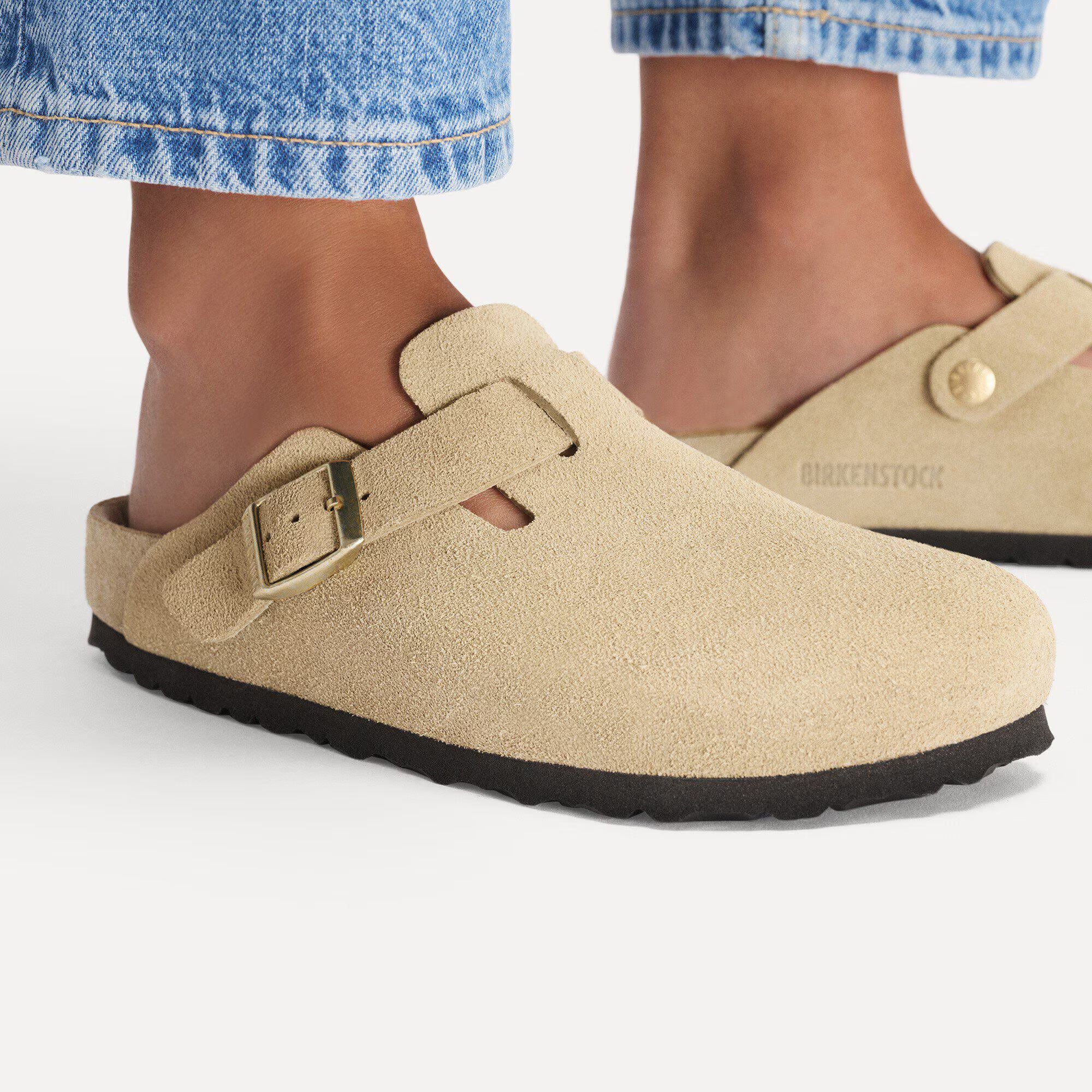 1031511 Birkenstock Boston N | Taupe Suede Leather