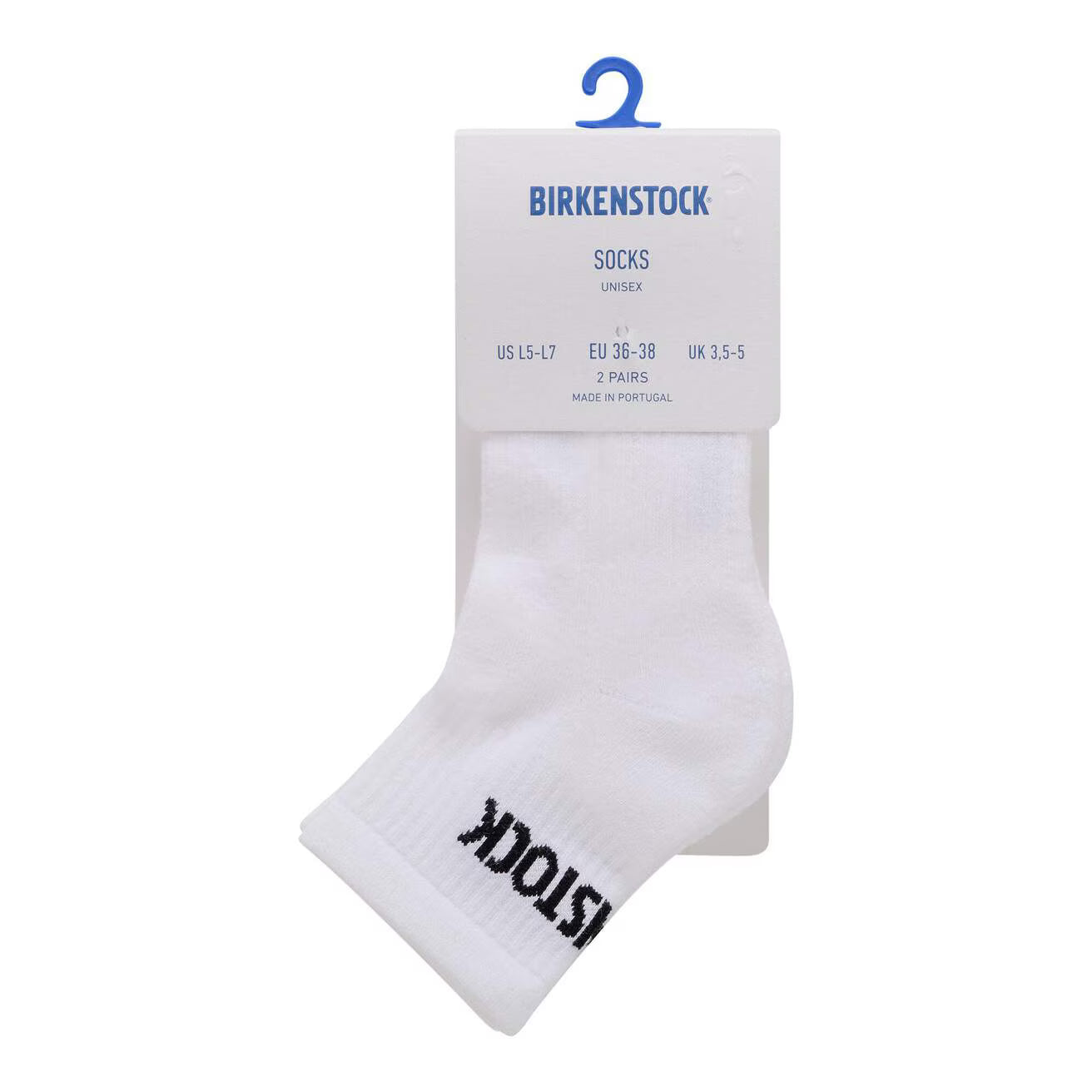 1031828 Birkenstock 2 Pack Cotton Ankle Crew | White