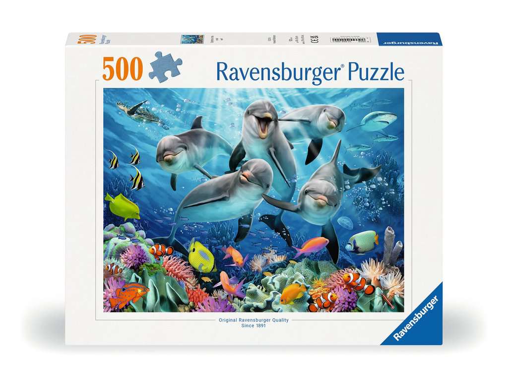 Ravensburger 500 pc. Puzzle | Dolphins in the Coral Reef