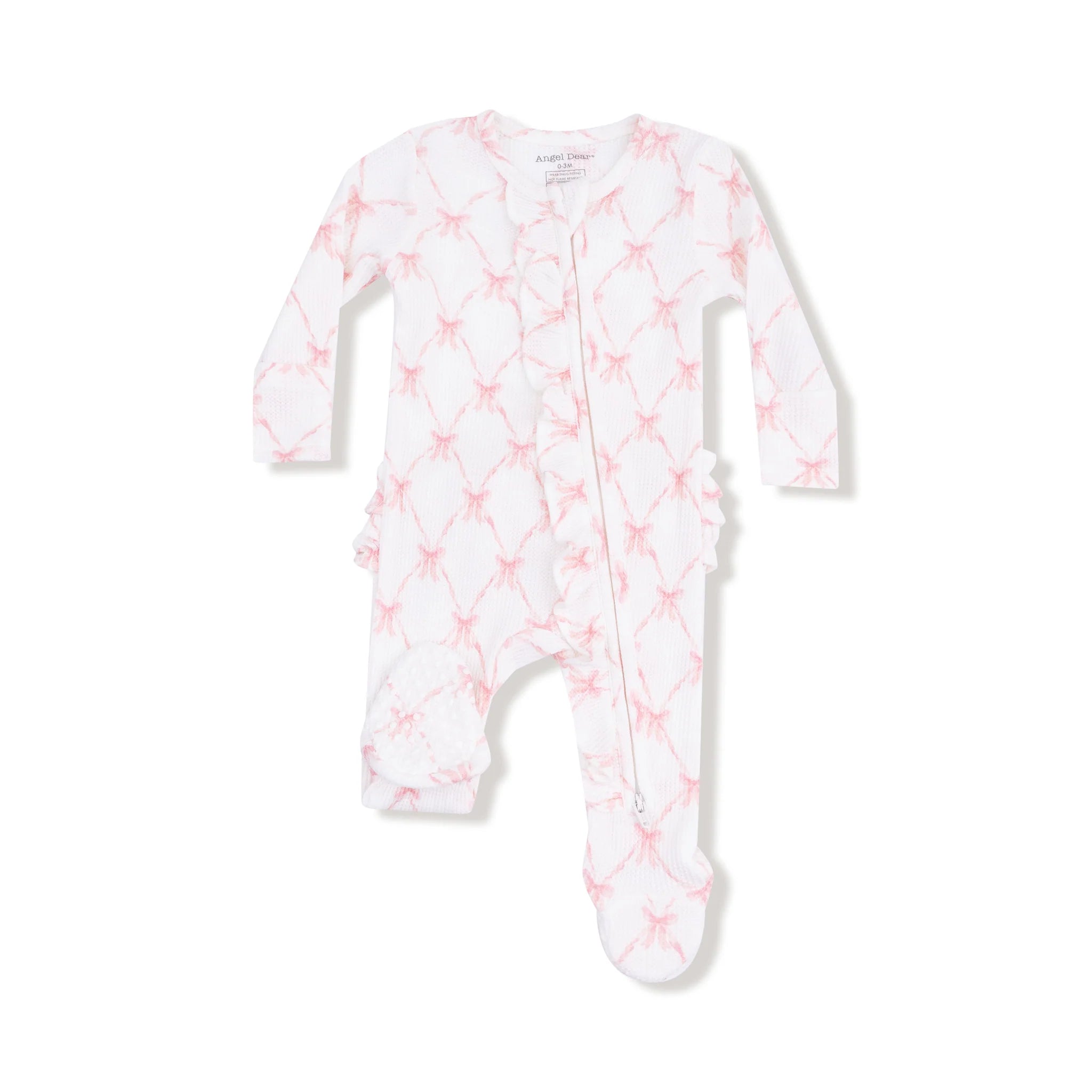 Angel Dear 2 Way Zipper Footie | Ribbon Bow Trellis