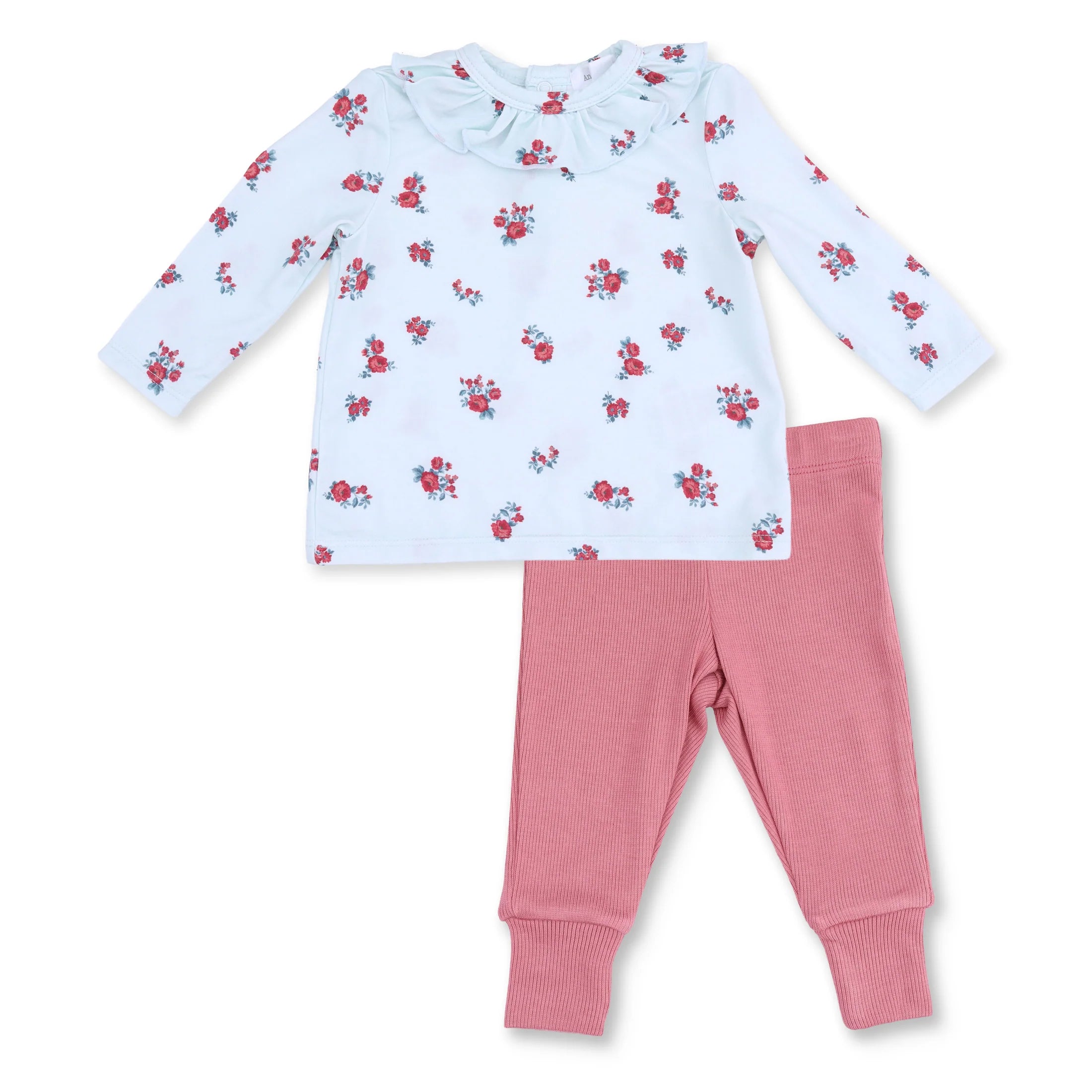 Angel Dear Long Sleeve Ruffle Top & Pant | Alyssa Floral