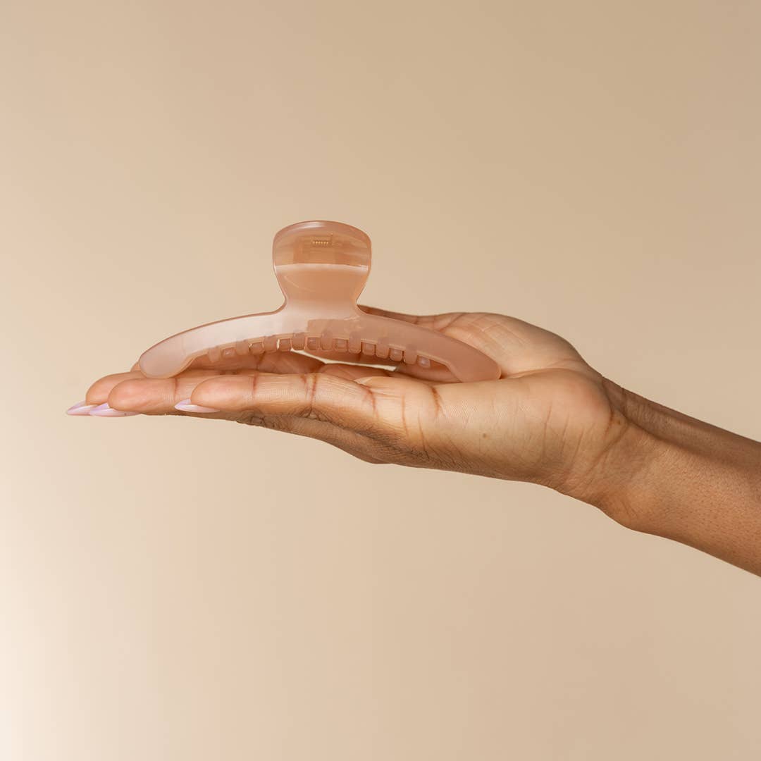 Recycled Plastic Large Arched Clip | Soft Pink