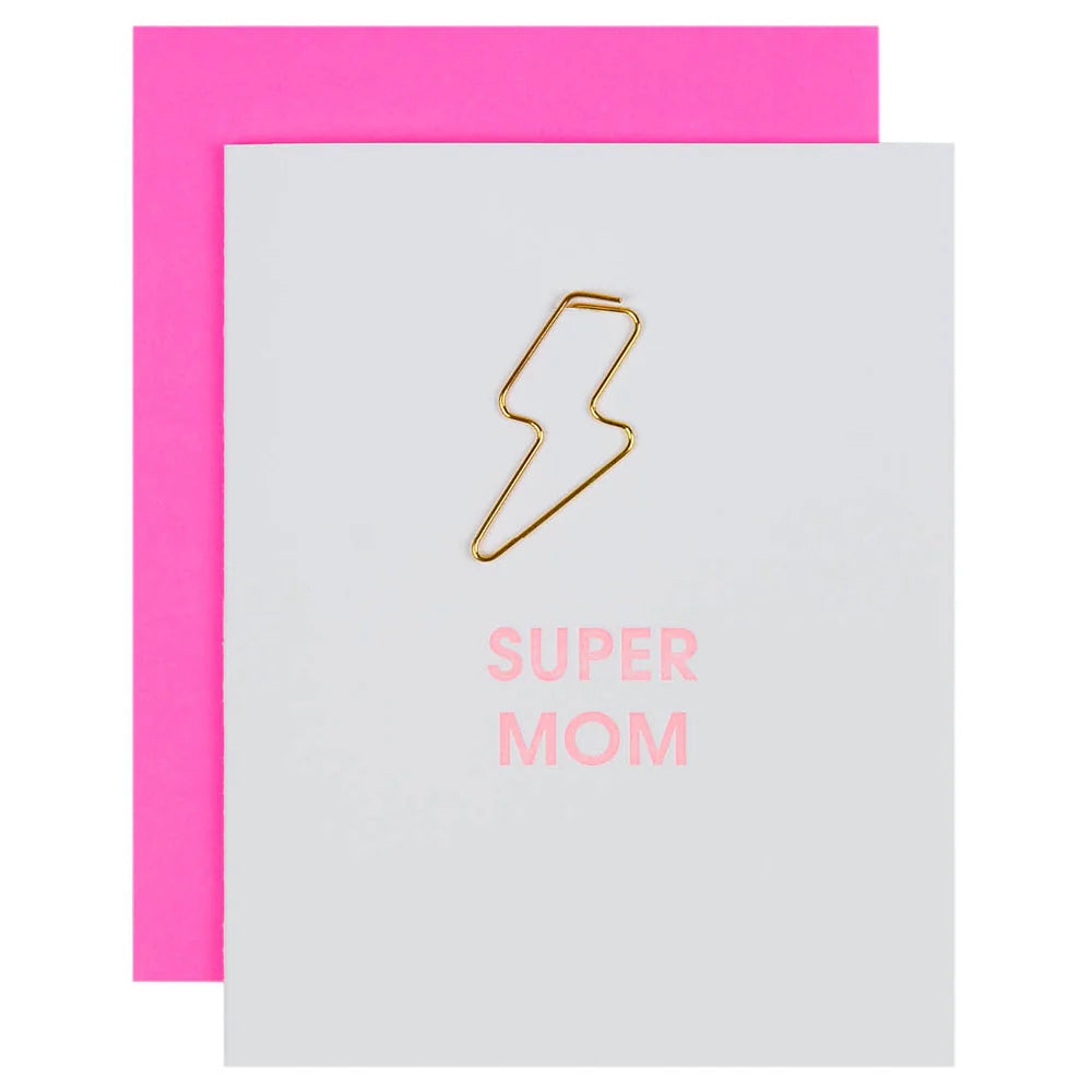 Super Mom Letterpress Card