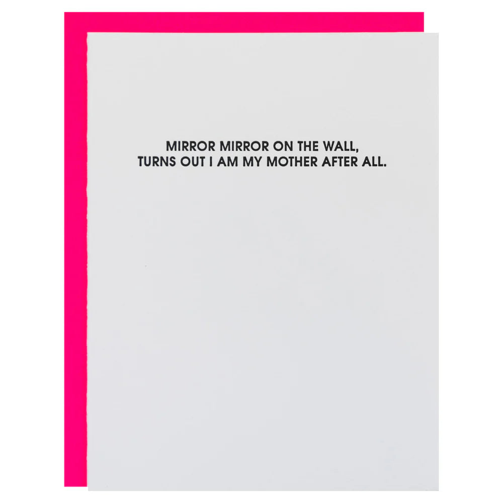 Mirror Mirror Letterpress Card