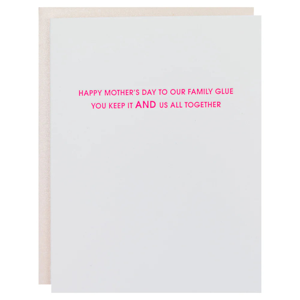 Family Glue Letterpress Card