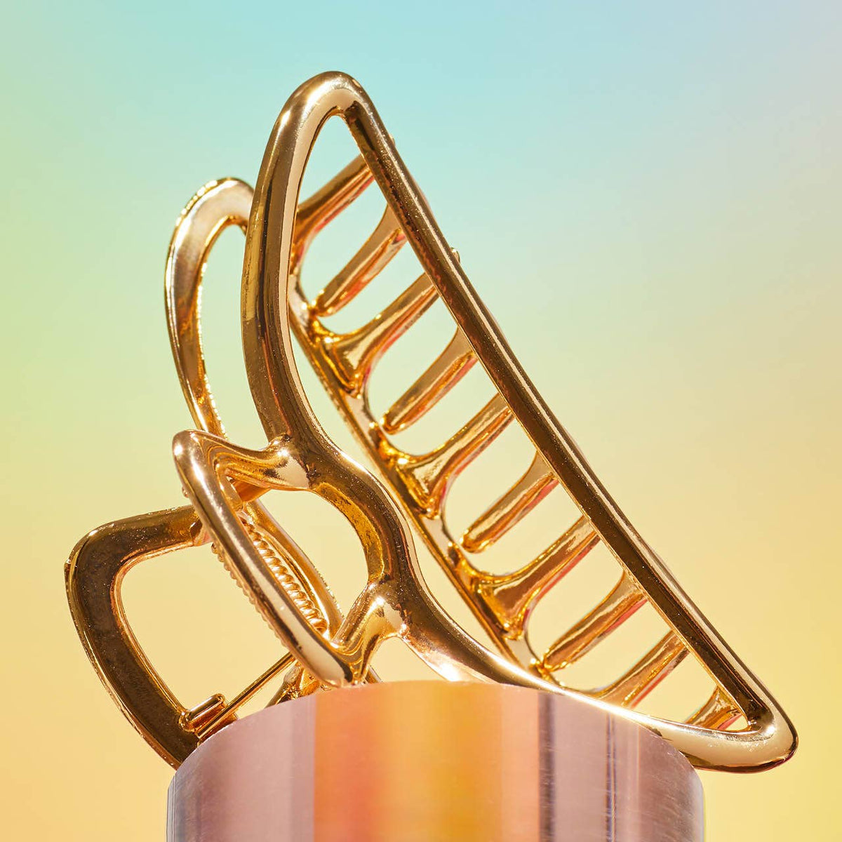 Open Shape Claw Clip | Gold