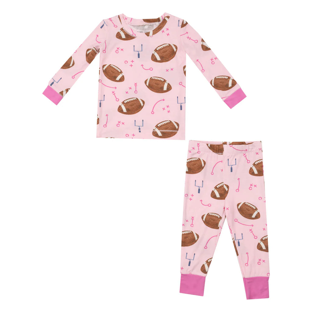 Angel Dear L/S Loungewear Set | Football Pink