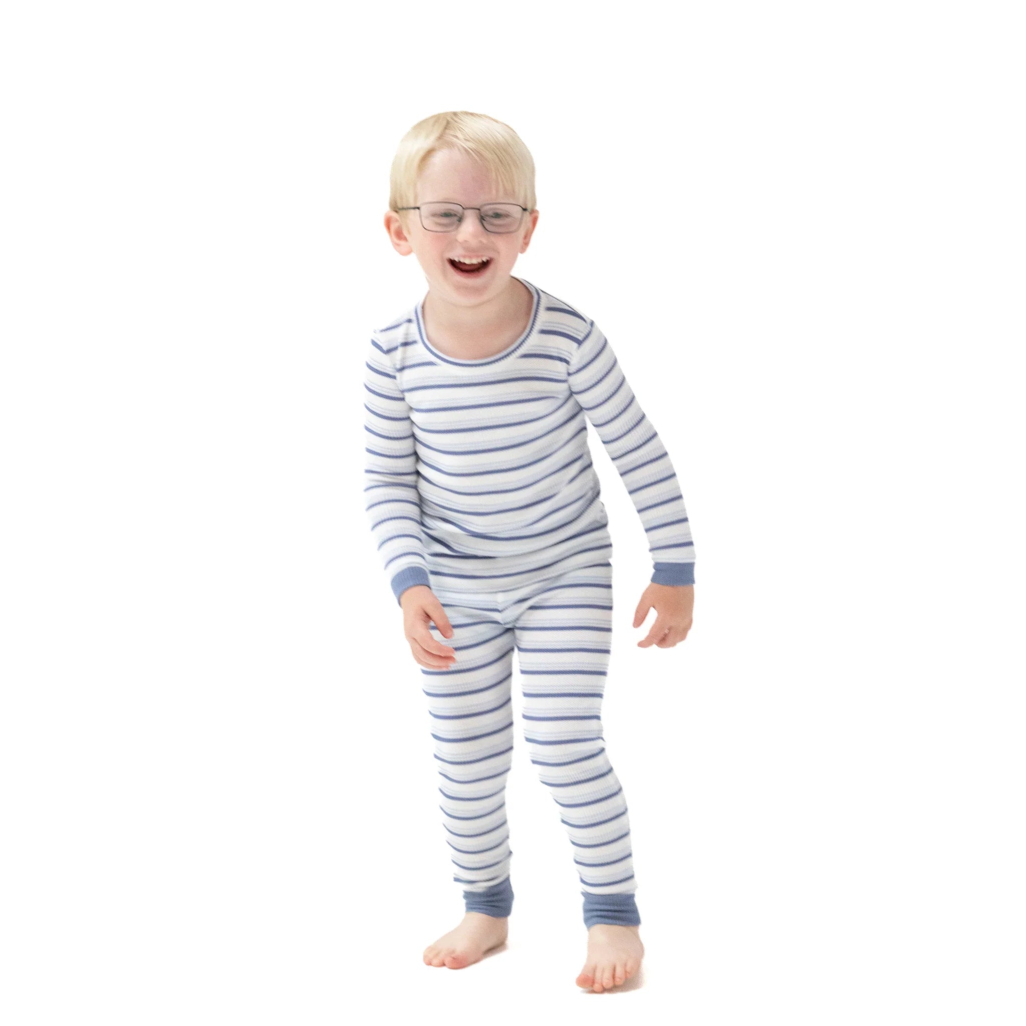 Angel Dear LS Loungewear | Vintage Stripe Blue