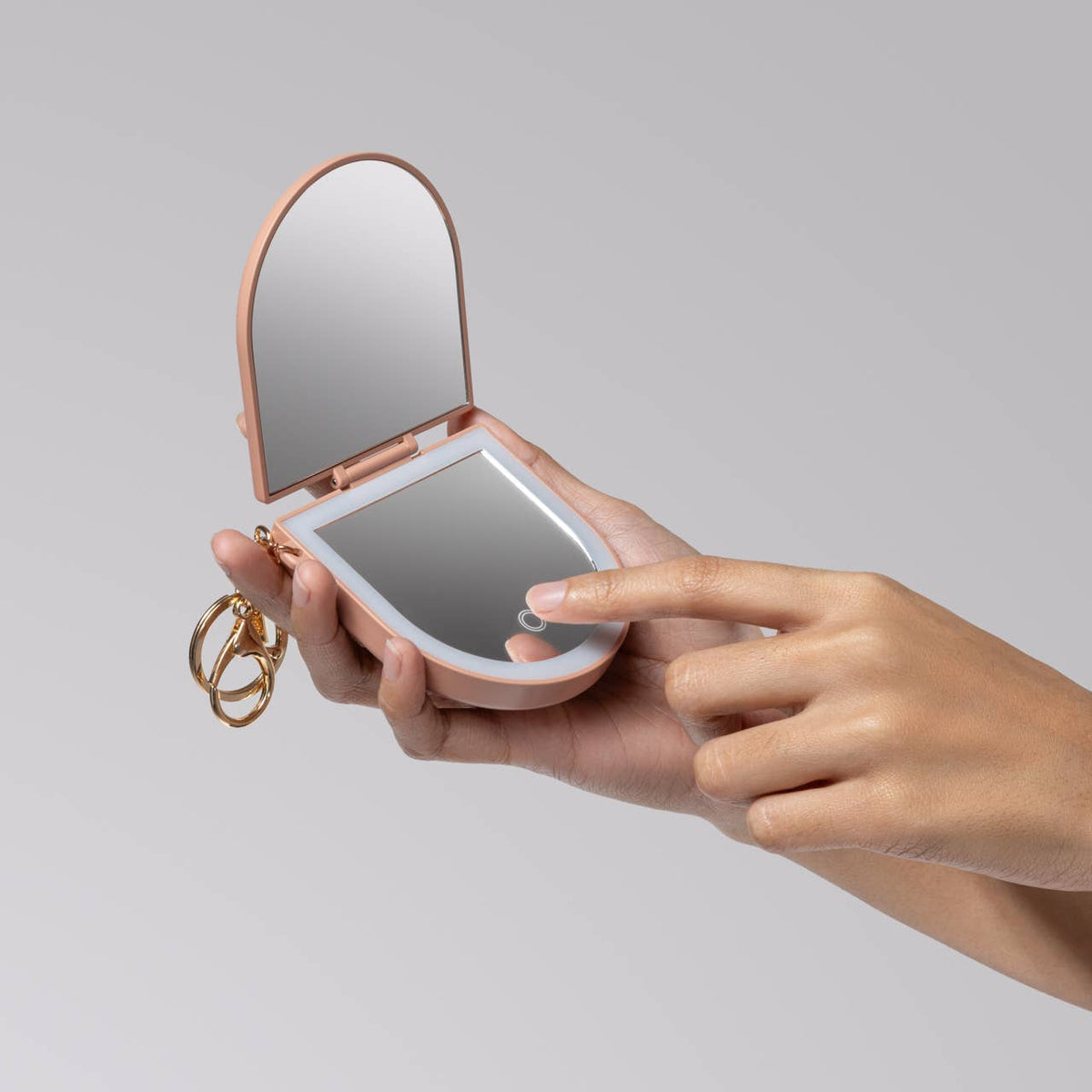 Terracotta Compact Mirror Keychain