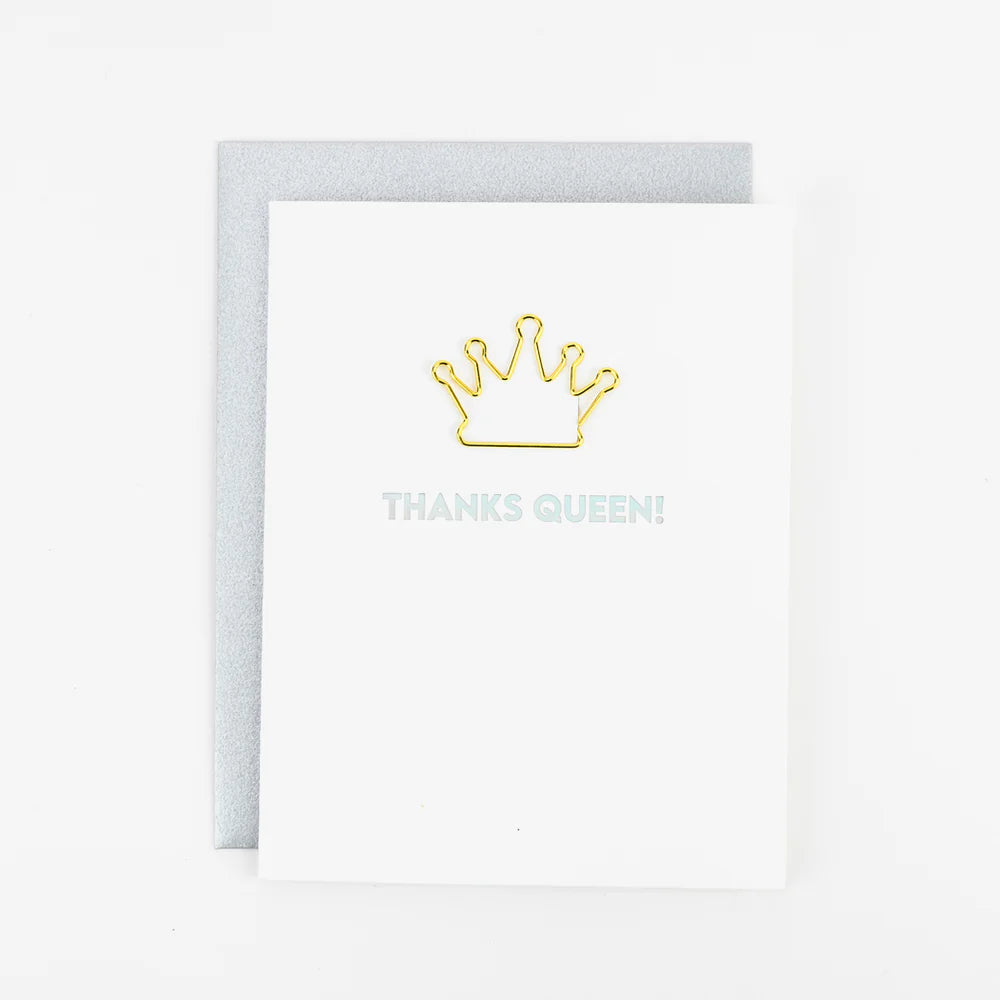 Thanks Queen Paper Clip Card