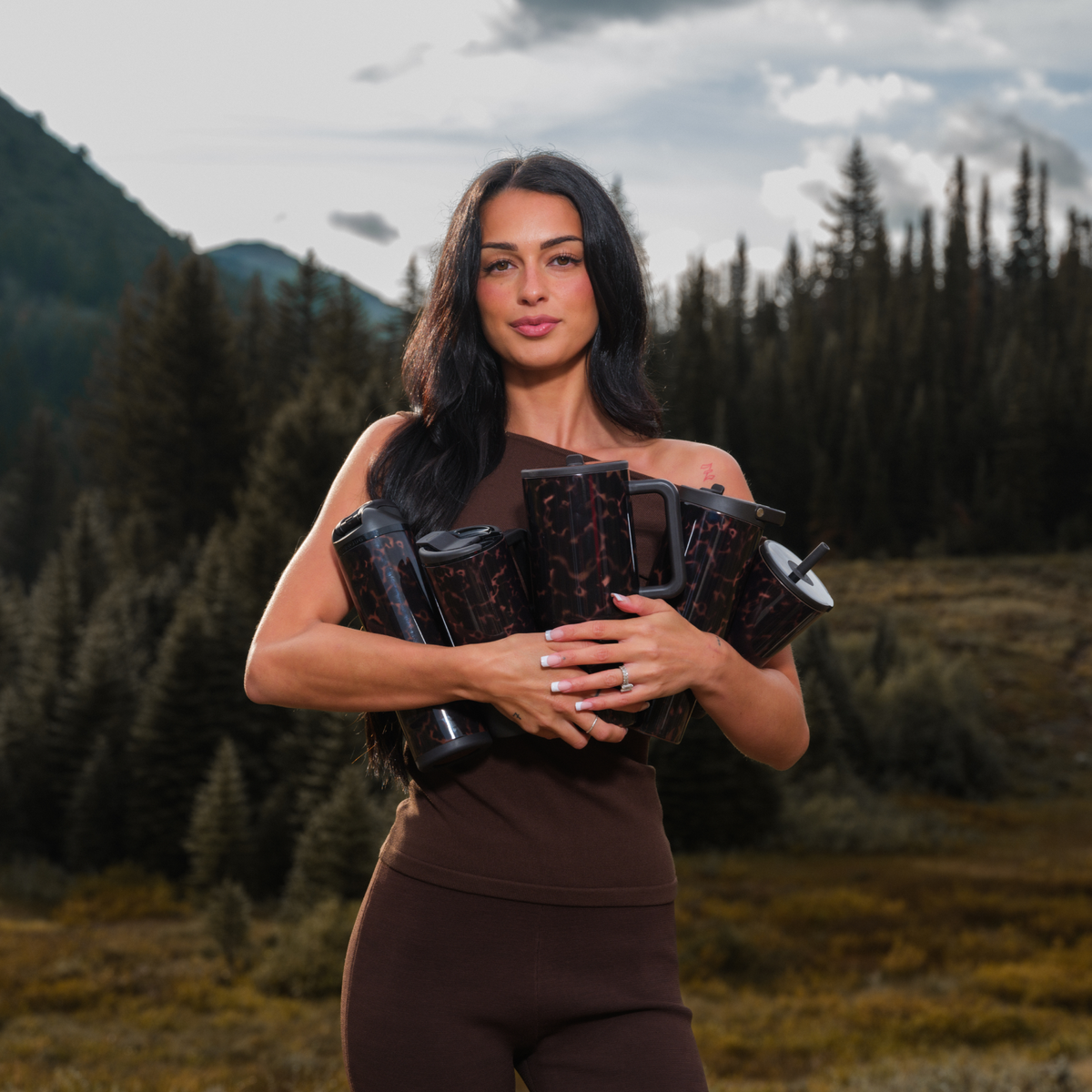 HydroJug 12oz. Slim Can Cooler | Mocha Tortoise