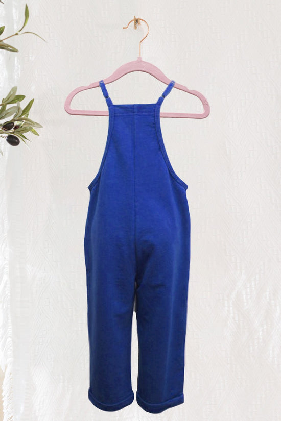 Girls' Oversized Knit Jumpsuit | Washed Royal