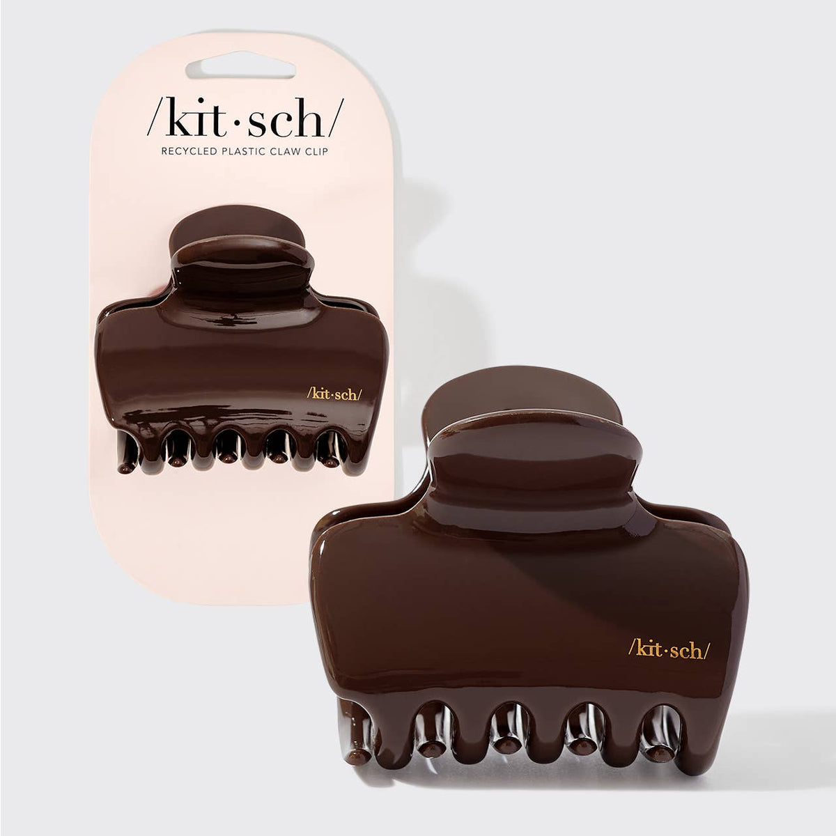 Recycled Plastic Puffy Cloud Clip 1pc | Chocolate