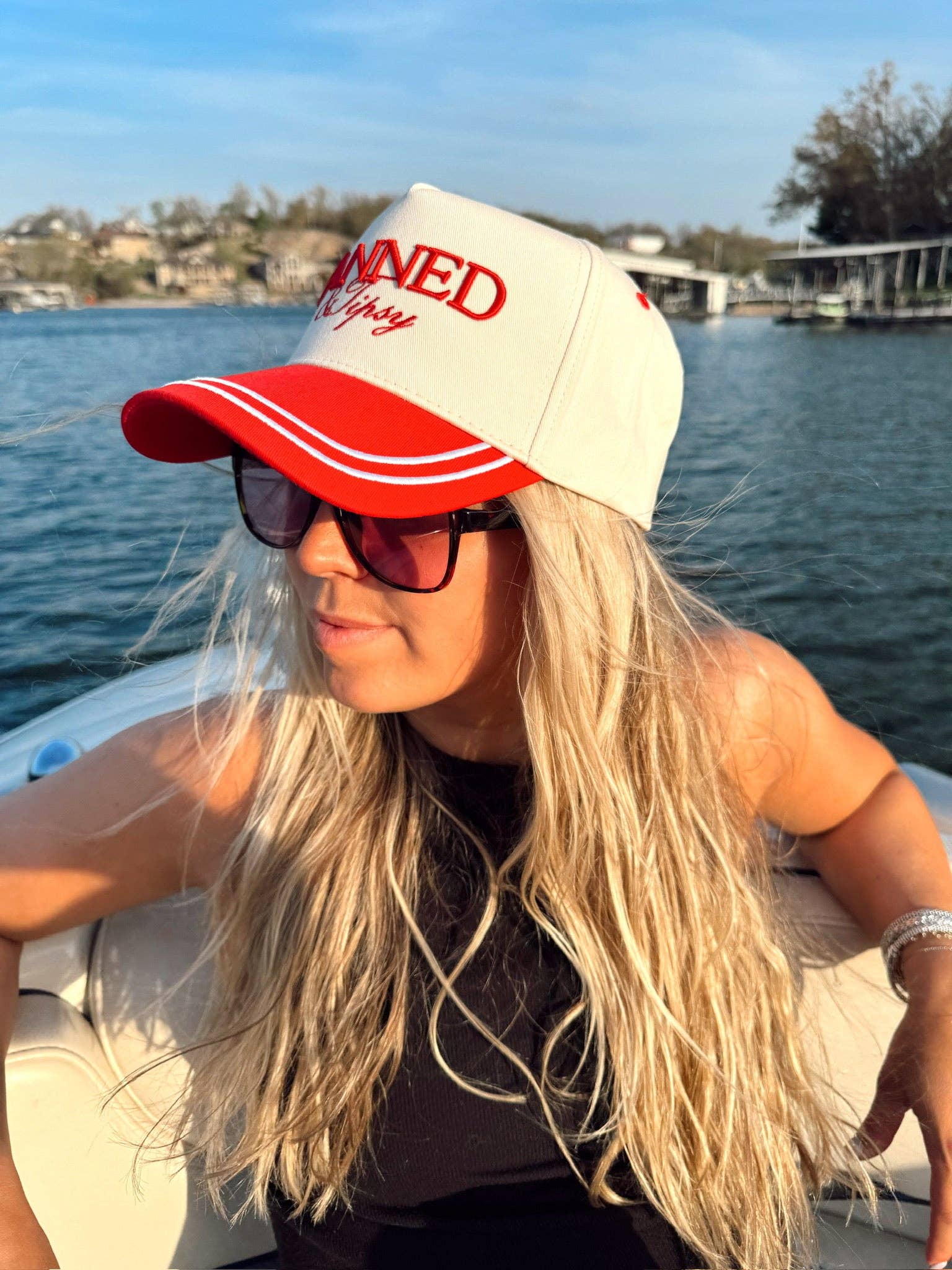 KENZKUSTOMZ Tanned & Tipsy Vintage Trucker Hat | Red