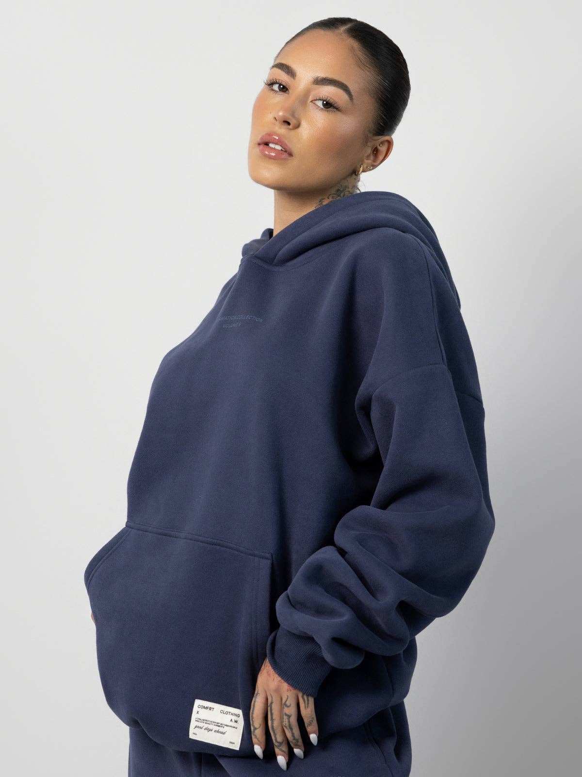 Comfrt Affirmation Hoodie Mega | Midnight Blue