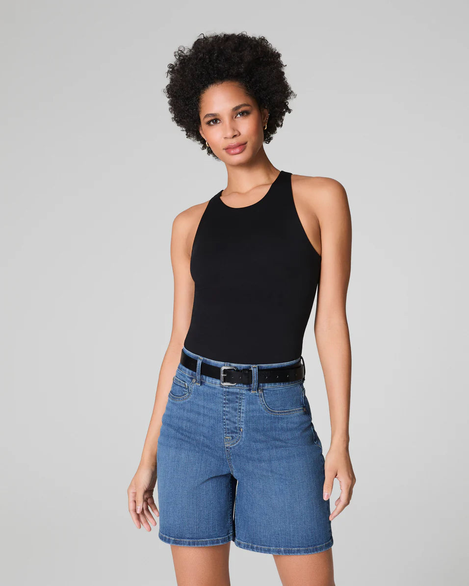 Spanx Smooth Jersey High Neck Tank | Black