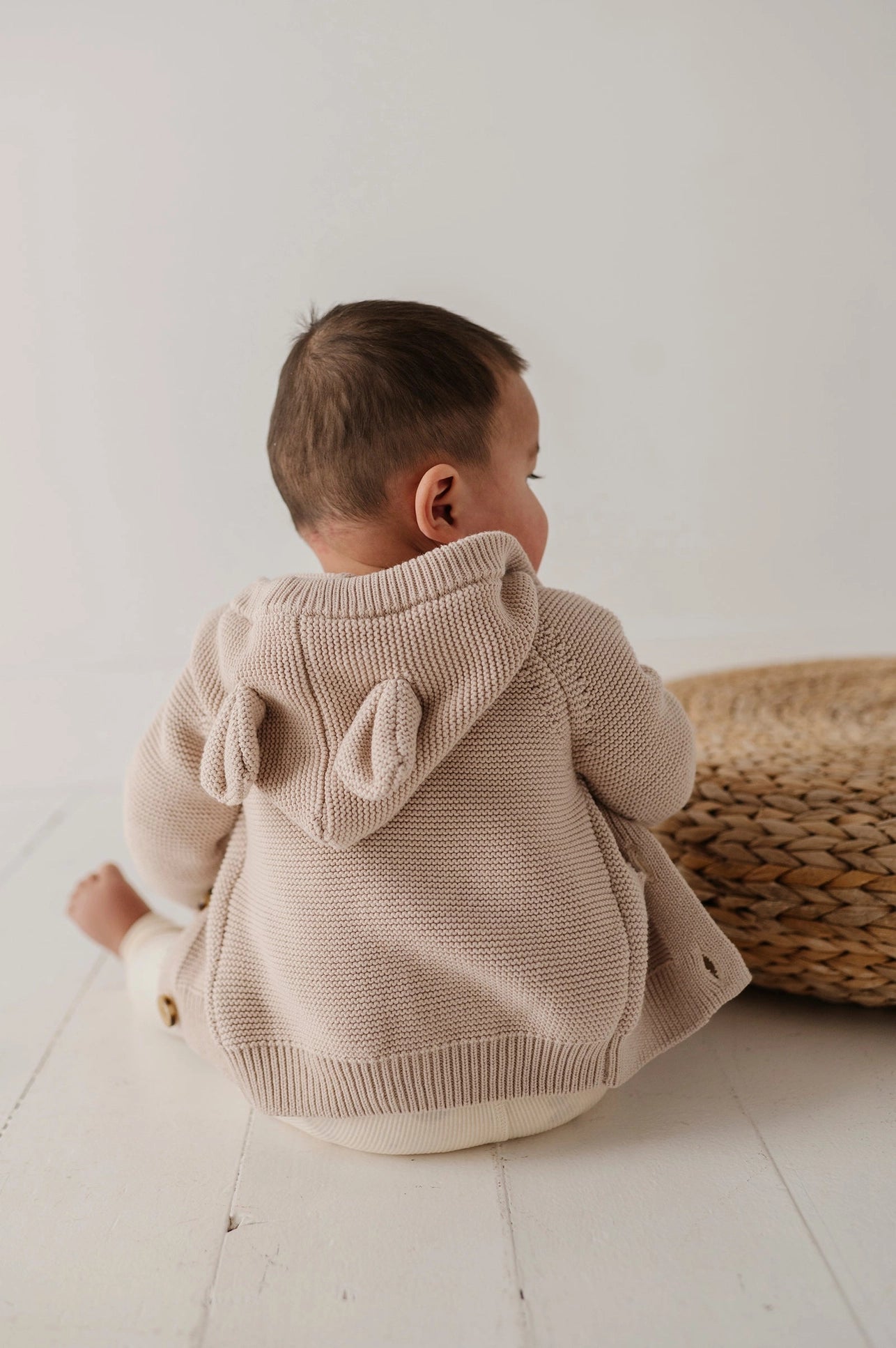 Babysprouts Knit Hoodie | Sand