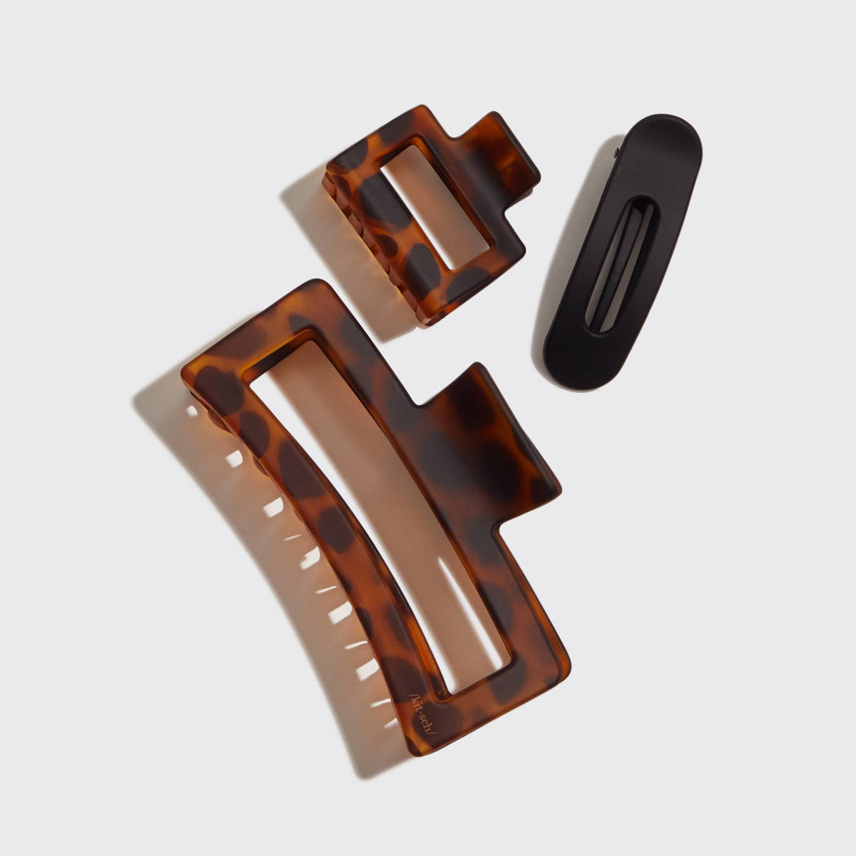 Recycled Plastic Assorted Claw Clips | Rectangle Open Shape